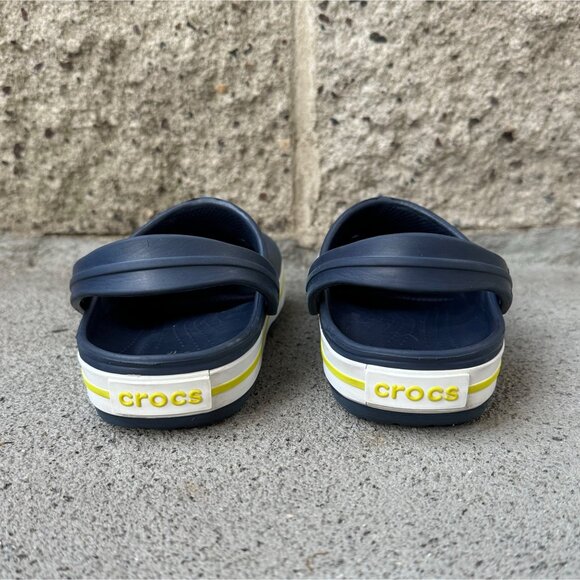 CROCS Crocband Clogs C12 12 Classic Yellow/Blue Slip On Shoes Unisex Toddler Boy - Picture 3 of 10